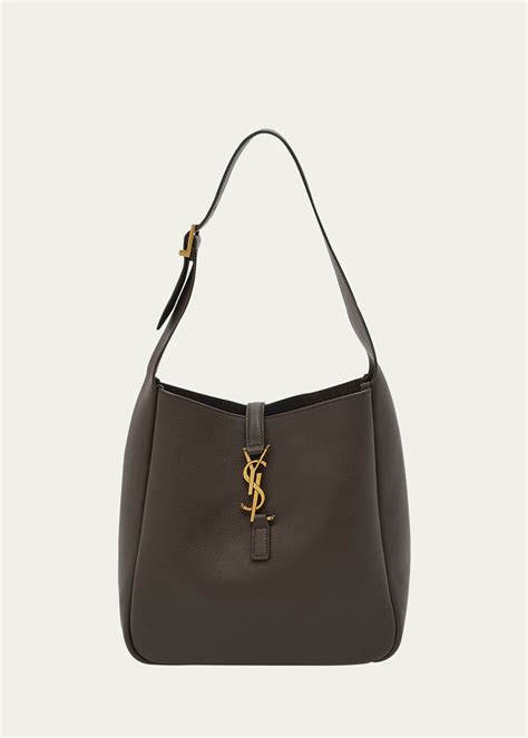 ysl croissant style hobo|LE 5 À 7 hobo in grained leather .